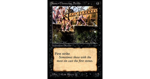 stone throwing devils mtg card Stone-Throwing (dark) All cards will be carefully packed for safe transit Stone-Throwing Devils [Version 2] 