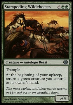 Stampeding Wildebeests