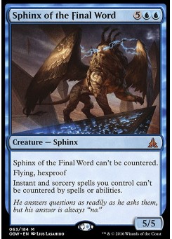 Sphinx of the Final Word