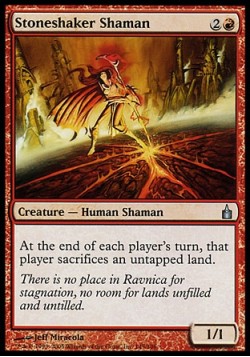 Шаман, потрясающий камни