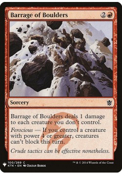 Barrage of Boulders