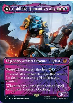 Goldbug, Humanity's Ally // Goldbug, Scrappy Scout