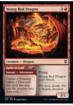 Young Red Dragon // Bathe in Gold