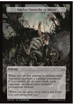 You Are Unworthy of Mercy