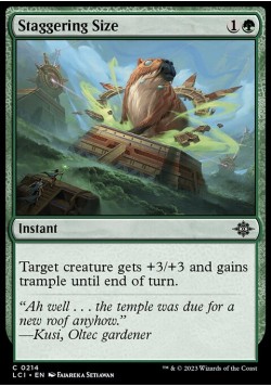 Staggering Size