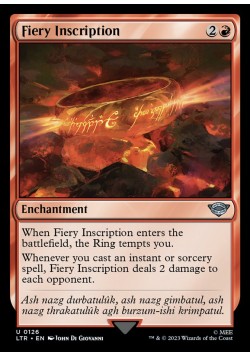 Fiery Inscription