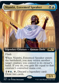 Niambi, Esteemed Speaker