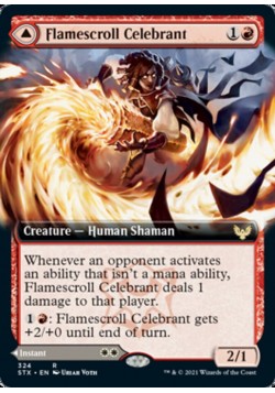 Flamescroll Celebrant // Revel in Silence