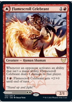 Flamescroll Celebrant // Revel in Silence